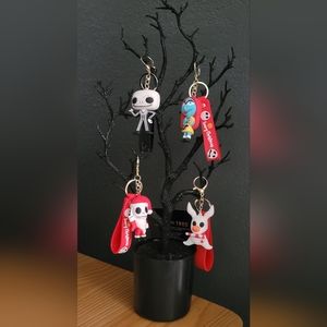 4 pcs Halloween Keychain The Nightmare Before Christmas